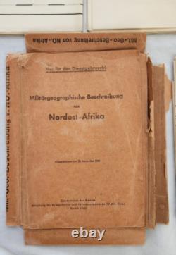 Cartes militaires allemandes originales de 1940 de la Seconde Guerre mondiale pour l'Afrique du Nord-Est, ensemble de l'armée de Berlin