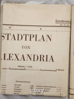 Cartes militaires allemandes originales de 1940 de la Seconde Guerre mondiale pour l'Afrique du Nord-Est, ensemble de l'armée de Berlin