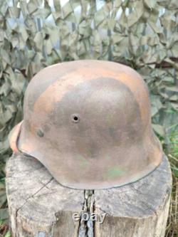 Casque Allemand Original WW2 WWII en acier armée allemande 6