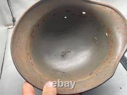 Casque M40 de l’armée allemande de la Seconde Guerre mondiale, peint modernement en camouflage style Normandie, taille 64