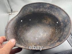 Casque M40 de l’armée allemande de la Seconde Guerre mondiale, peinture noire d’origine, taille 64
