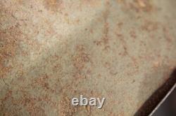 Casque M42 de l'armée allemande de la Seconde Guerre mondiale, bonne peinture, dommages de bataille, tampon, de la visite en Normandie