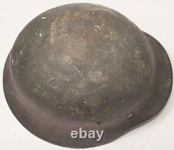 Casque Stahlhelm M35 ET62 de l'armée allemande de la Seconde Guerre mondiale avec doublure nommé original