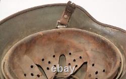 Casque Stahlhelm M35 ET62 de l'armée allemande de la Seconde Guerre mondiale avec doublure nommé original