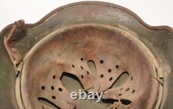 Casque Stahlhelm M35 ET62 de l'armée allemande de la Seconde Guerre mondiale avec doublure nommé original
