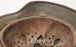 Casque Stahlhelm M35 ET62 de l'armée allemande de la Seconde Guerre mondiale avec doublure nommé original