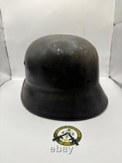 Casque Stahlhelm M35 de l'Armée Allemande de la Seconde Guerre Mondiale WW2 avec doublure daté 1937 ORIGINAL