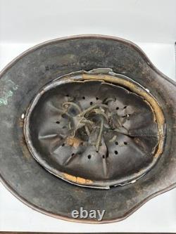 Casque Stahlhelm M35 de l'Armée Allemande de la Seconde Guerre Mondiale WW2 avec doublure daté 1937 ORIGINAL