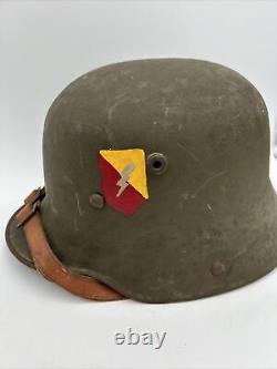 Casque allemand authentique de l'armée de la Première Guerre mondiale modèle M16 avec doublure en cuir