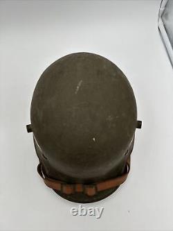 Casque allemand authentique de l'armée de la Première Guerre mondiale modèle M16 avec doublure en cuir