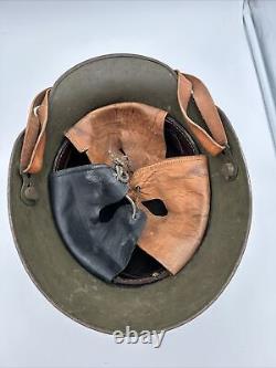 Casque allemand authentique de l'armée de la Première Guerre mondiale modèle M16 avec doublure en cuir