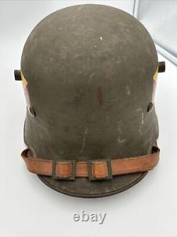 Casque allemand authentique de l'armée de la Première Guerre mondiale modèle M16 avec doublure en cuir