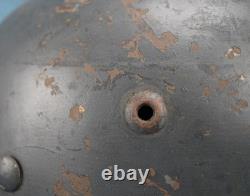 Casque de combat M35 en acier bleu de l'Armée de l'Air allemande Luftwaffe de la Seconde Guerre mondiale, vétéran.