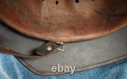 Casque de combat M35 en acier bleu de l'Armée de l'Air allemande Luftwaffe de la Seconde Guerre mondiale, vétéran.