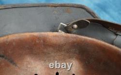 Casque de combat M35 en acier bleu de l'Armée de l'Air allemande Luftwaffe de la Seconde Guerre mondiale, vétéran.