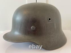 Casque de combat M40 DD de l'armée allemande de la Seconde Guerre mondiale, totalement original et rare