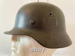 Casque de combat M40 DD de l'armée allemande de la Seconde Guerre mondiale, totalement original et rare