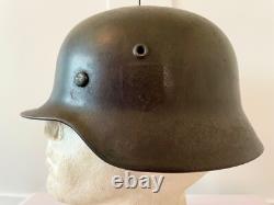 Casque de combat M40 DD de l'armée allemande de la Seconde Guerre mondiale, totalement original et rare