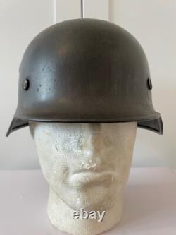 Casque de combat M40 DD de l'armée allemande de la Seconde Guerre mondiale, totalement original et rare