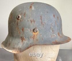Casque de combat M42 de l'armée allemande ou d'élite de la Seconde Guerre mondiale et bande de doublure hkp62