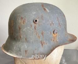 Casque de combat M42 de l'armée allemande ou d'élite de la Seconde Guerre mondiale et bande de doublure hkp62