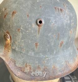 Casque de combat M42 de l'armée allemande ou d'élite de la Seconde Guerre mondiale et bande de doublure hkp62