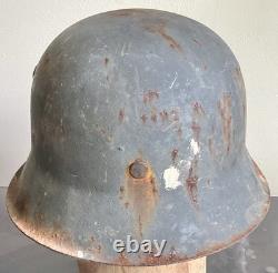Casque de combat M42 de l'armée allemande ou d'élite de la Seconde Guerre mondiale et bande de doublure hkp62