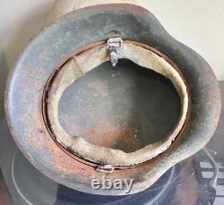 Casque de combat M42 de l'armée allemande ou d'élite de la Seconde Guerre mondiale et bande de doublure hkp62