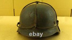 Casque de l'armée allemande de la Seconde Guerre mondiale. M40. Camouflage à fils croisés. Nom. Q66. Avec doublure. Vintage