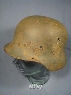 Casque de strip SD de l'armée M35 relic original allemand de la Seconde Guerre mondiale