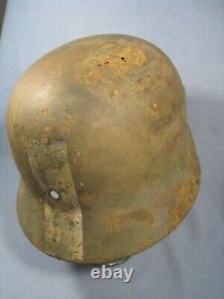 Casque de strip SD de l'armée M35 relic original allemand de la Seconde Guerre mondiale