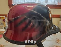 Casque en acier M35 de l'armée allemande de la WWII WW2 avec insert en cuir restauré