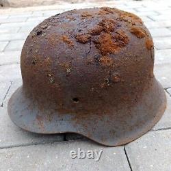 Casque original de l'armée allemande Wehrmacht de la Seconde Guerre mondiale WW2 WWII