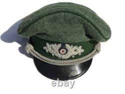 Casquette à visière des officiers forestiers de l'armée allemande de la Seconde Guerre mondiale
