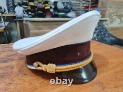 Casquette de reproduction d'officier de l'armée allemande de la Seconde Guerre mondiale