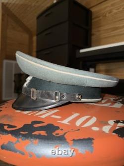 Casquette de visière d'origine de la Wehrmacht allemande de la Seconde Guerre mondiale pour sous-officiers et soldats