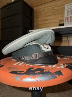 Casquette de visière d'origine de la Wehrmacht allemande de la Seconde Guerre mondiale pour sous-officiers et soldats