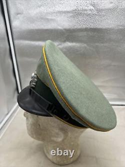 Casquette de visière de la cavalerie allemande de la Seconde Guerre mondiale, reproduction pour les militaires enrôlés de l'armée allemande T494