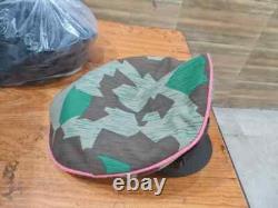 Casquette écrasée de l'armée allemande de la Seconde Guerre mondiale en camouflage éclaté, casquette militaire de terrain