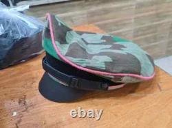 Casquette écrasée de l'armée allemande de la Seconde Guerre mondiale en camouflage éclaté, casquette militaire de terrain
