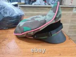 Casquette écrasée de l'armée allemande de la Seconde Guerre mondiale en camouflage éclaté, casquette militaire de terrain