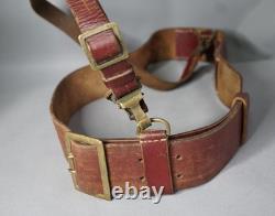 Ceinture en cuir avec sangle croisée de l'uniforme d'officier de l'armée allemande Heer de la Seconde Guerre mondiale 1943