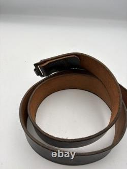 Ceinture en cuir originale de l'armée allemande de la Seconde Guerre mondiale, à utiliser avec des bretelles en Y, une baïonnette et un cadre en A