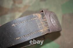 Ceinture originale de l’armée allemande de la Seconde Guerre mondiale, Wehrmacht Heer, avec boucle en acier, dénazifiée, 1940