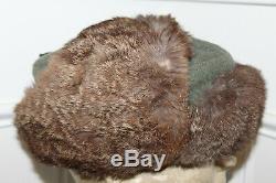 Choix Original Ww2 German Army Cold Weather Brown Fur Hat Field Lapin