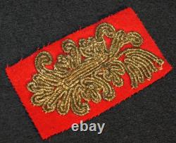 Collet d’uniforme de général de l’armée impériale allemande de la Première Guerre mondiale, insigne en cannetille (gauche), type théâtre