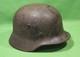 Coquille De Casque De Combat M-40 De L'arm&eacute;e Allemande De La Seconde Guerre Mondiale Avec Des Fissures De Concussion
