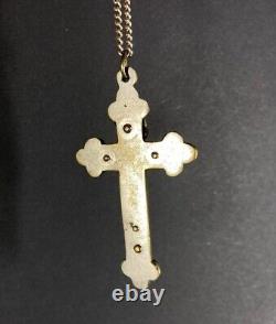 Croix allemande de la Seconde Guerre mondiale chaîne en argent Croix pectorale des officiers de l'Armée Wehrmacht Crucifix