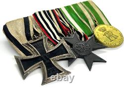 Croix de fer originale de l'armée impériale allemande de la Première Guerre mondiale, croix de mérite prussienne, Landwehr saxonne