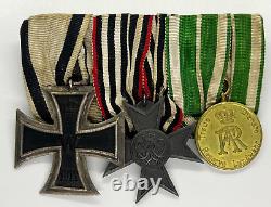 Croix de fer originale de l'armée impériale allemande de la Première Guerre mondiale, croix de mérite prussienne, Landwehr saxonne